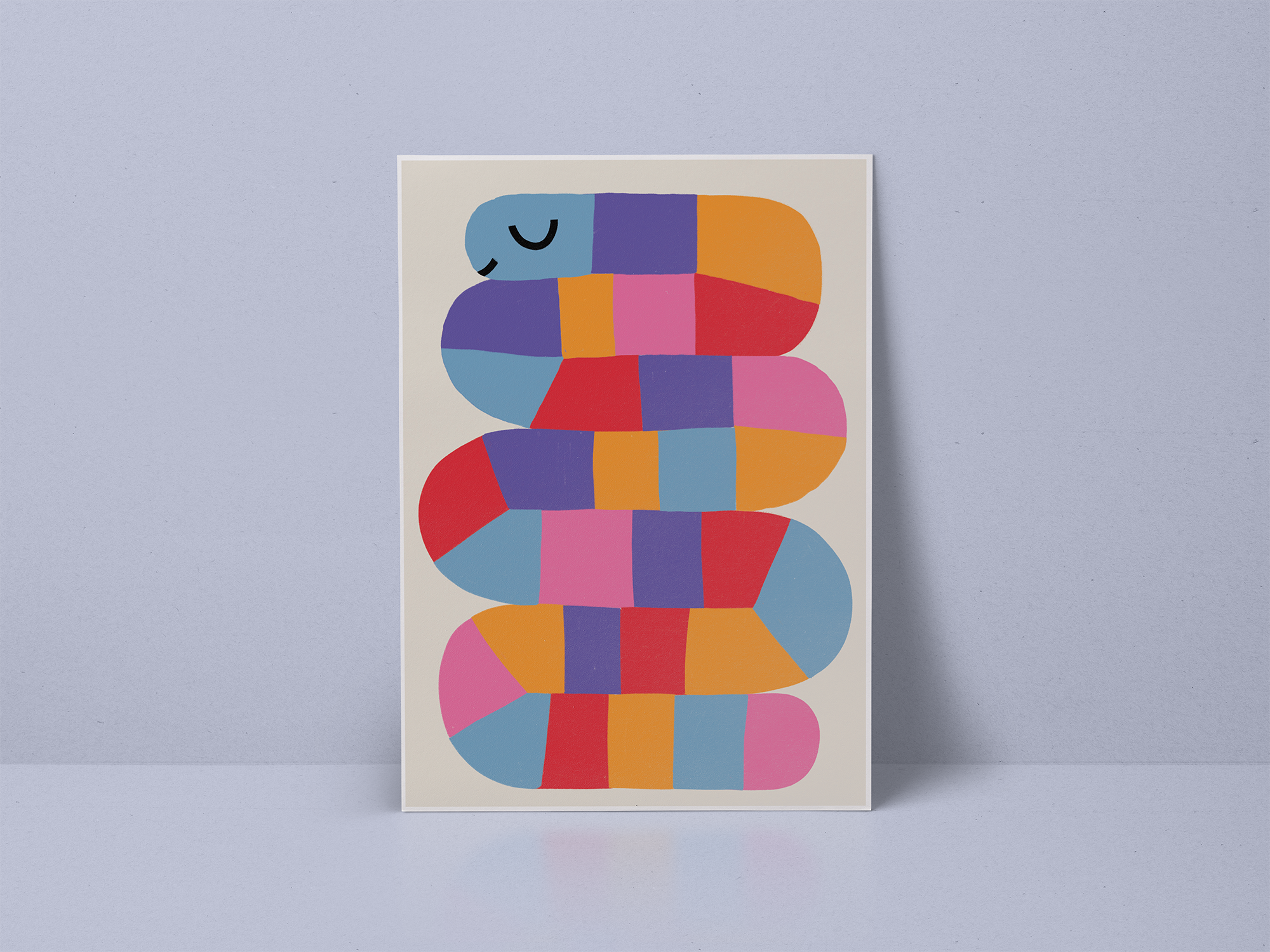 Matilde Horta – Engroshandel Kunsttryk – Børn og baby – Dorminhoca orm - Vægkunst illustration print - A3 eller A44