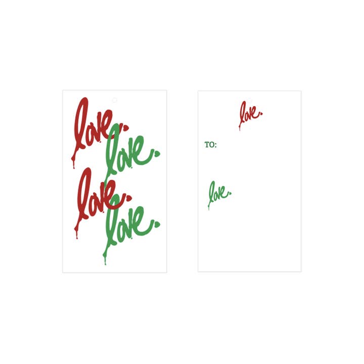 Holiday LOVE cadeau-tags voor wholesale door Immaginare + Seaside