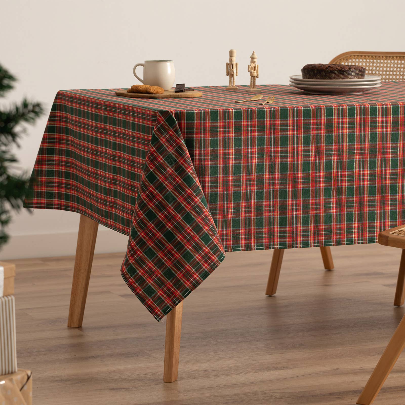 GAMUSI – wholesale Duk – Julduk bomull jacquard rutig CHECK12