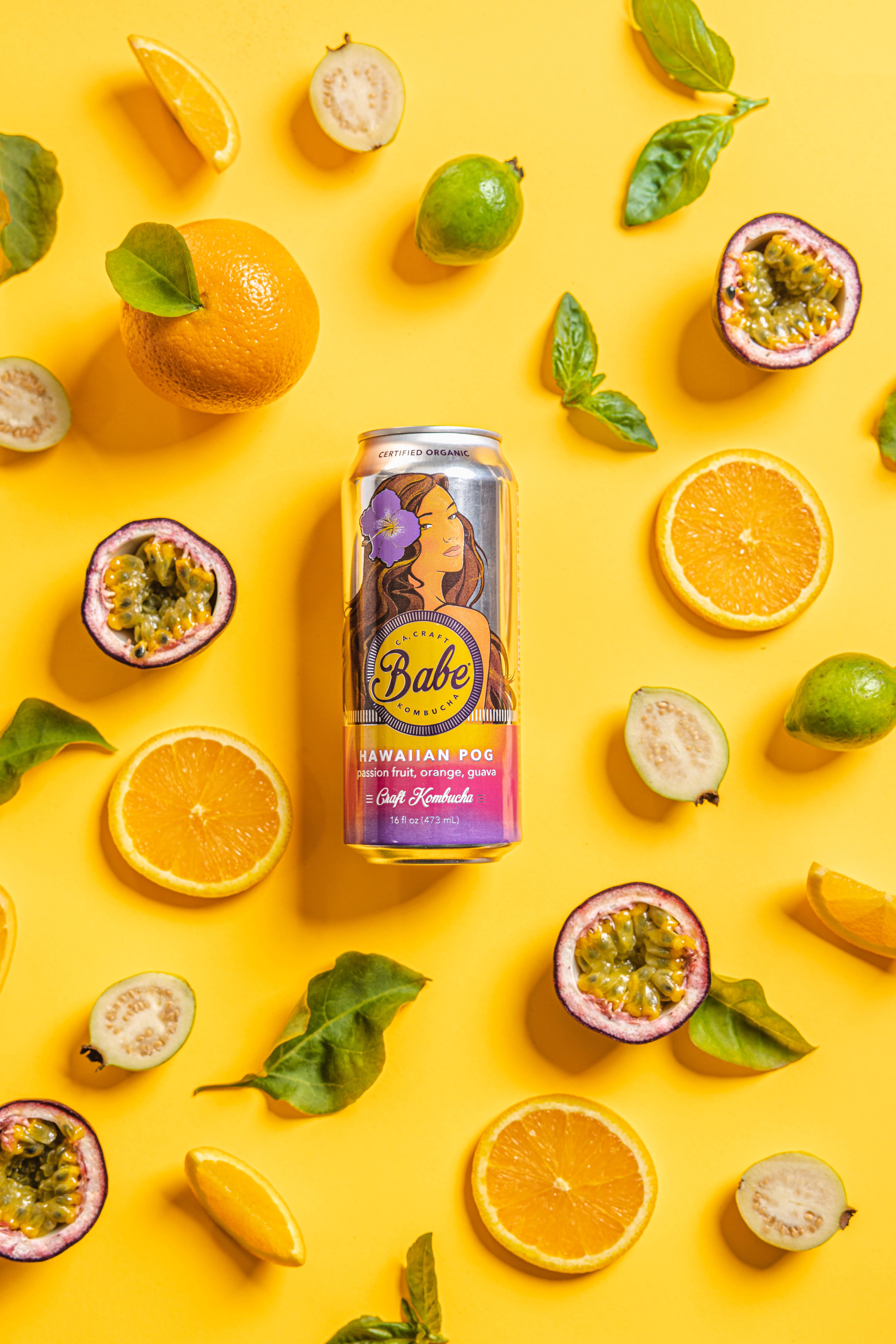 Babe Beverages - Wholesale Kombucha - Hawaiian POG Kombucha - (Passion Fruit, Guava) - 12 Pack2