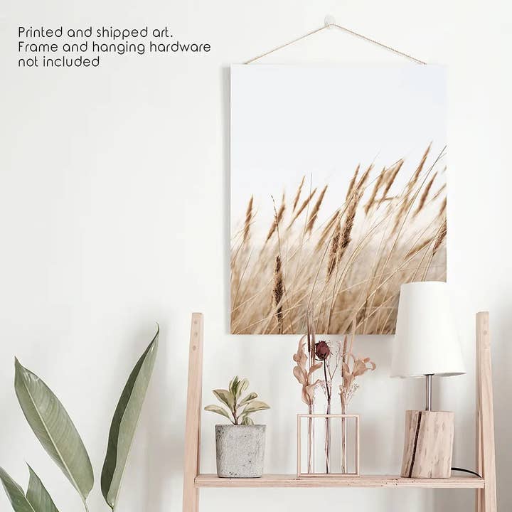 Art Lane – wholesale Art print – Bohemian Pampas Grass Print. Nature Inspired Theme