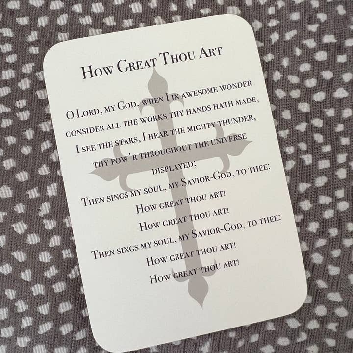 Lot de 10 cartes d'hymne How Great Thou Art pour la vente par Oh Happy Day Shoppe