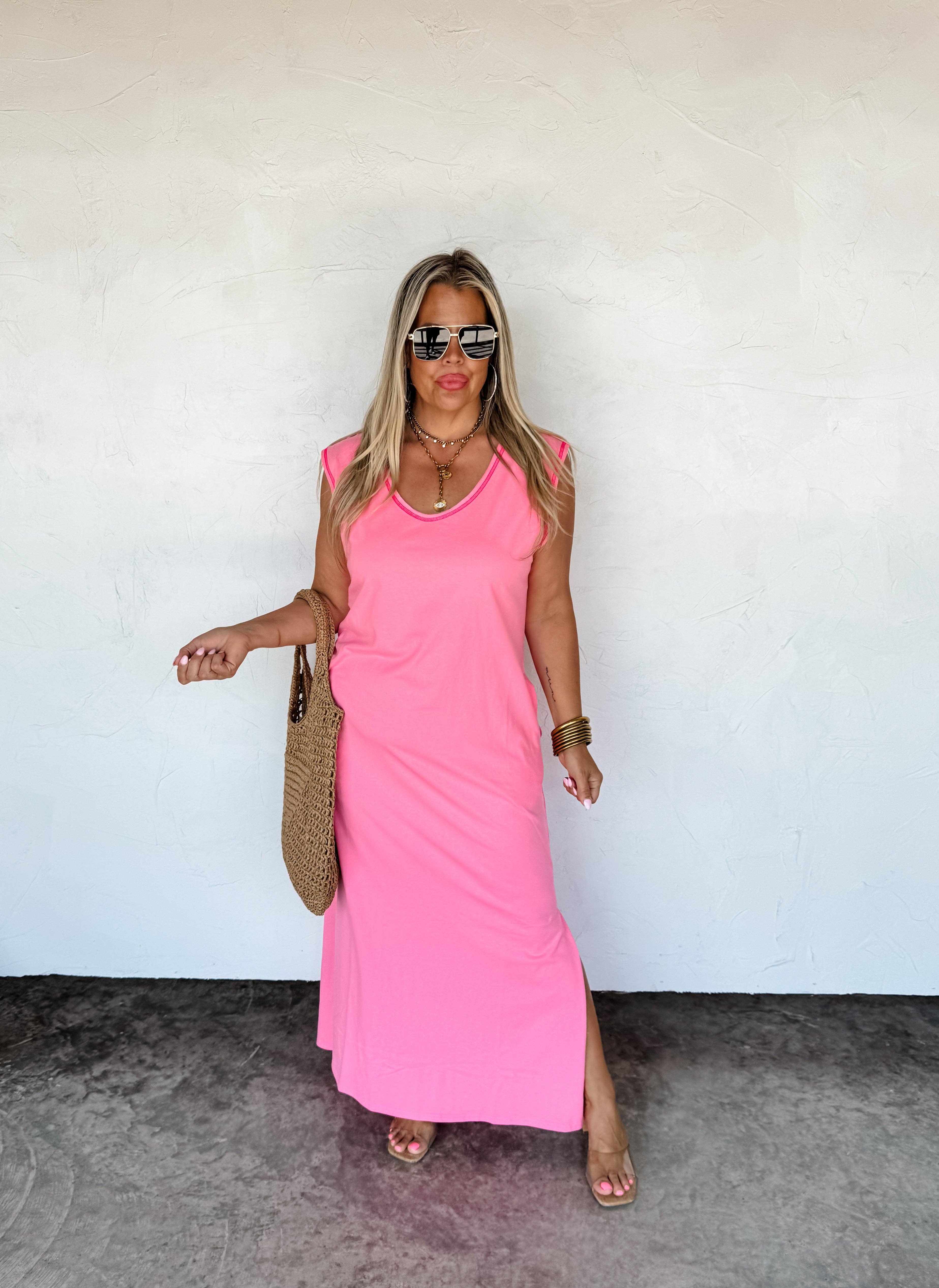 BLAKELEY - Wholesale Dress - Women's - RELAXED SUMMER SPLIT HEM DRESS8