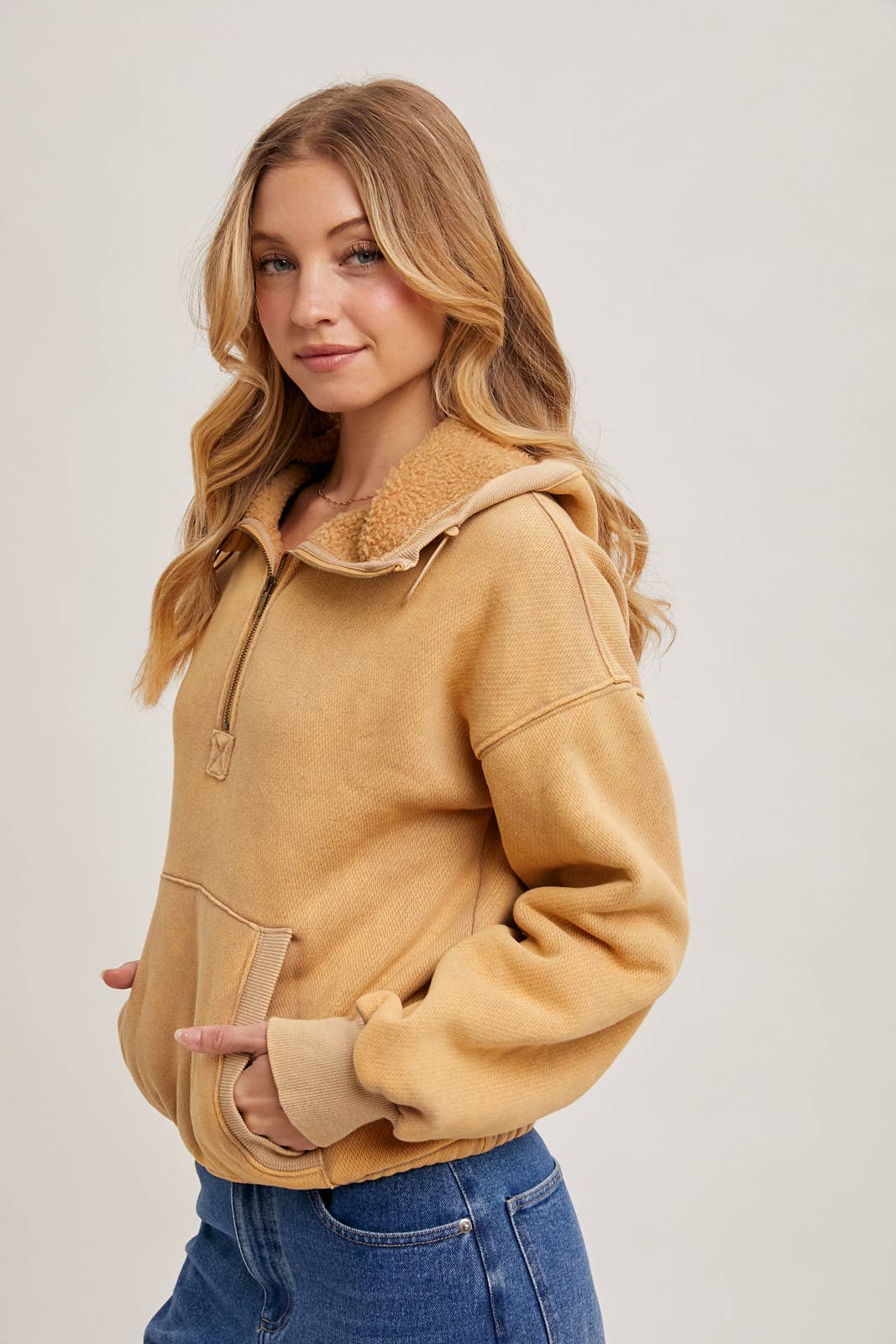 Bluivy - Vente Sweat à capuche – femme - Sweat à capuche à fermeture zippée devant avec intérieur en polaire12