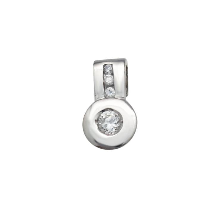 9ct Circle Cz Channel Slider for wholesale by CLANDELA