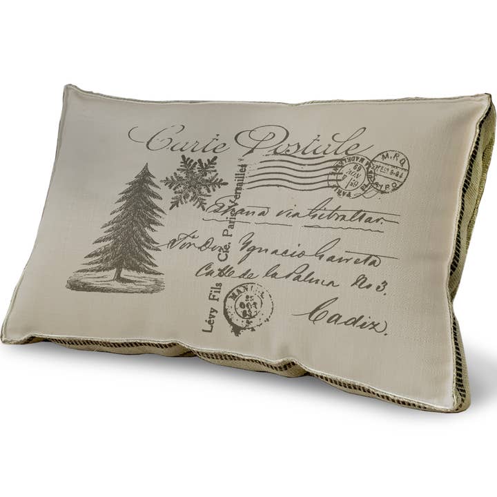 Almofada Decorativa 23" x 15" - Postal de Árvore de Natal por atacado de SPLASHWORKS