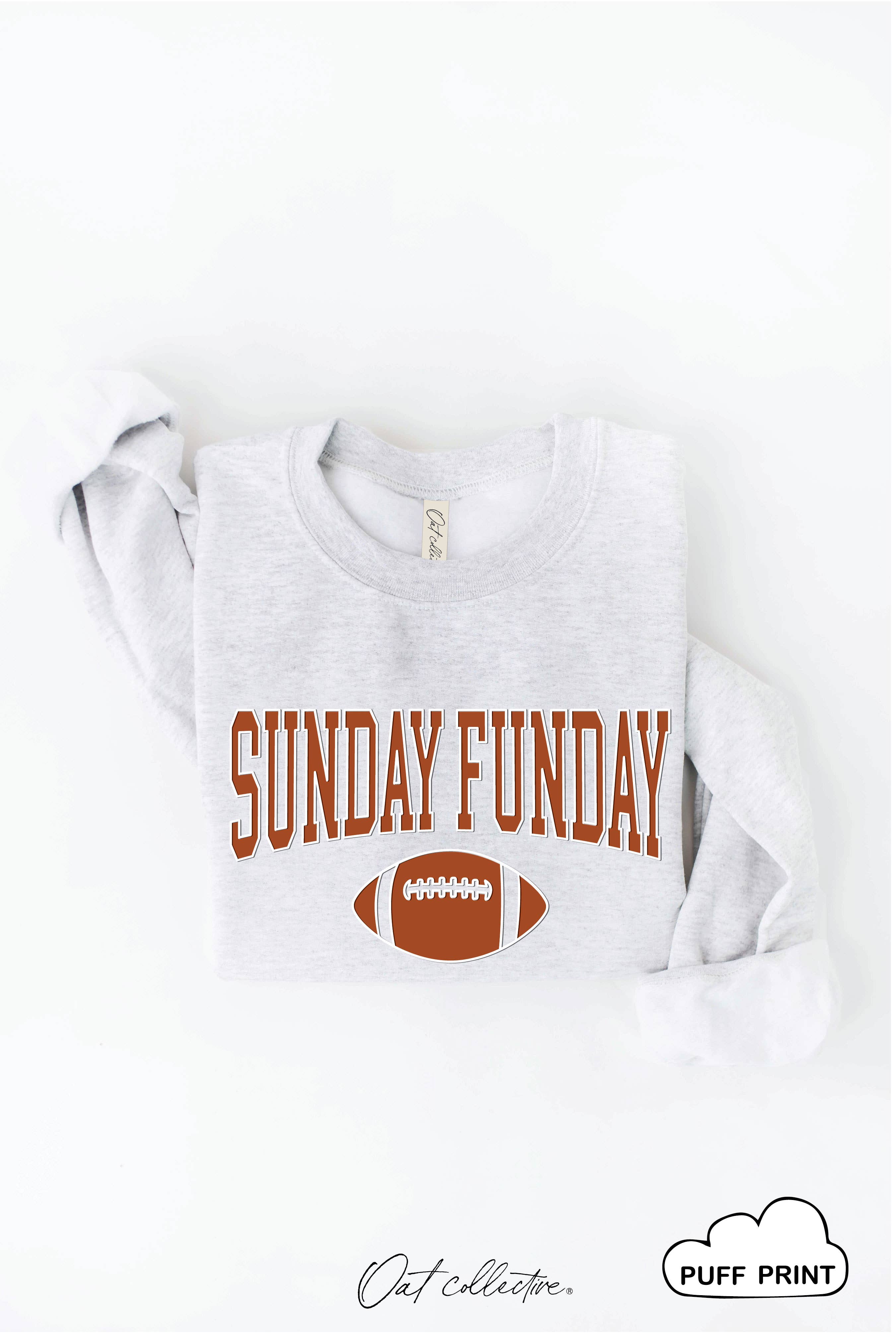 OAT COLLECTIVE - Wholesale Graphic Sweatshirt - Women's - SUNDAY FUNDAY PUFF Graphic Sweatshirt8