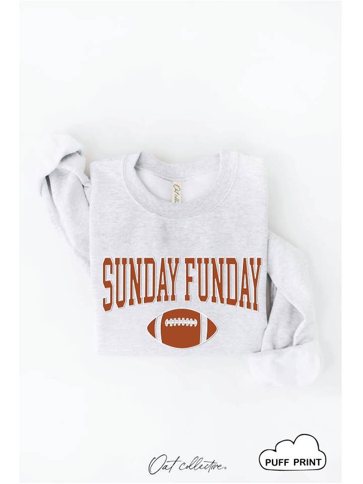 OAT COLLECTIVE - Wholesale Graphic Sweatshirt - Women's - SUNDAY FUNDAY PUFF Graphic Sweatshirt8