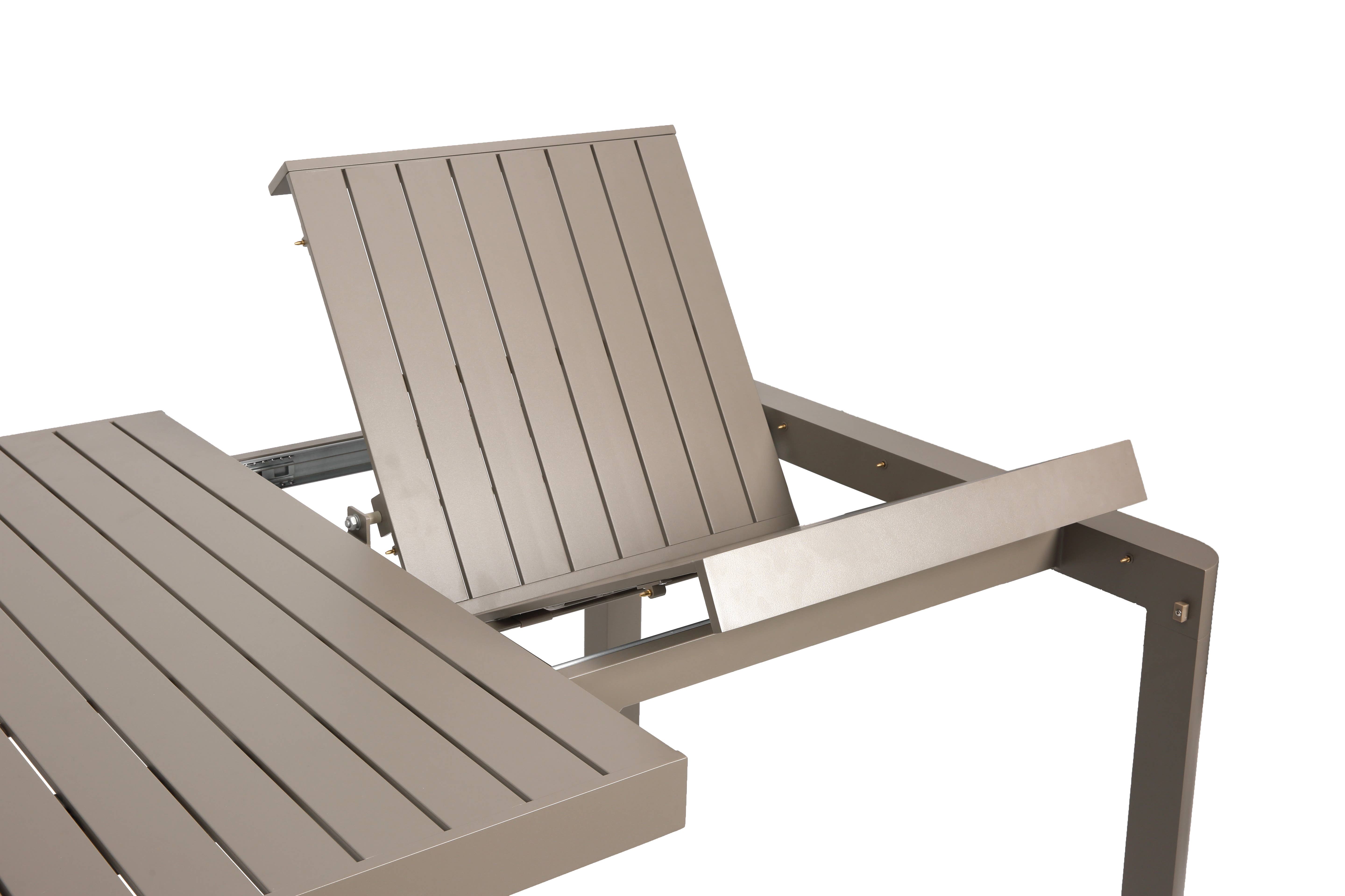 LIFE IS - Wholesale Patio Table - Extendable aluminum table 195/255x100x76.5h dove gray2