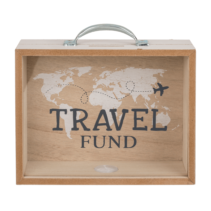 Out of the blue KG - Wholesale Money/Piggy Bank - Wooden savings box, Travel Fund,1