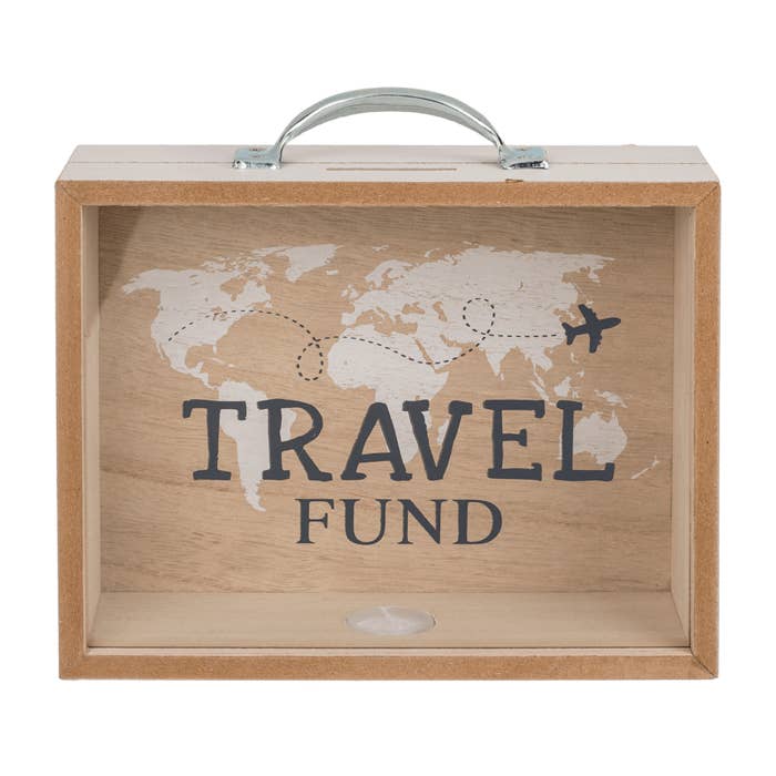 Out of the blue KG - Wholesale Money/Piggy Bank - Wooden savings box, Travel Fund,1