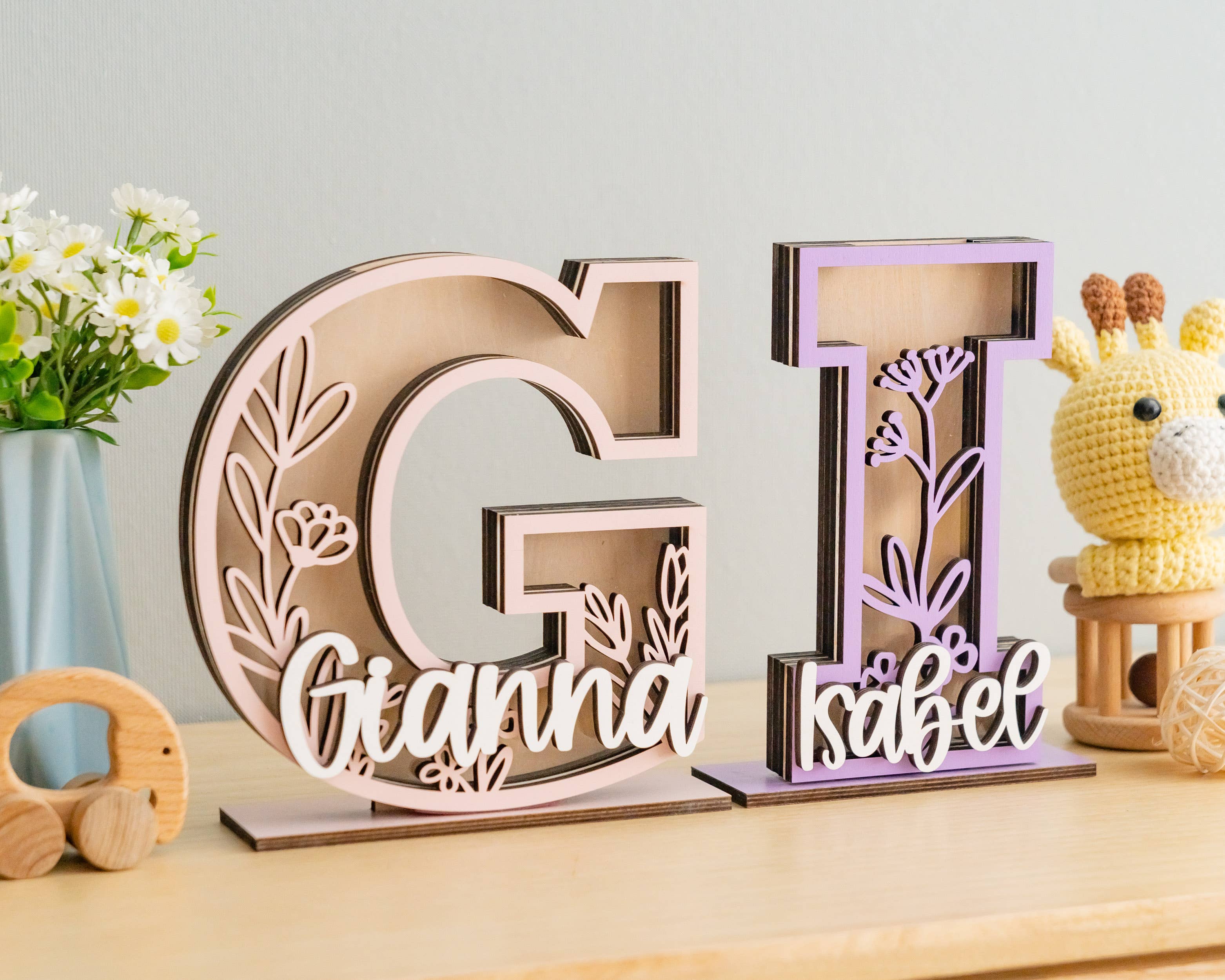 BearCrafts – Mealheiro – Criança e bebé por atacado – Cofrinho de Porquinho com Nome Personalizado - Presente para Crianças E2211