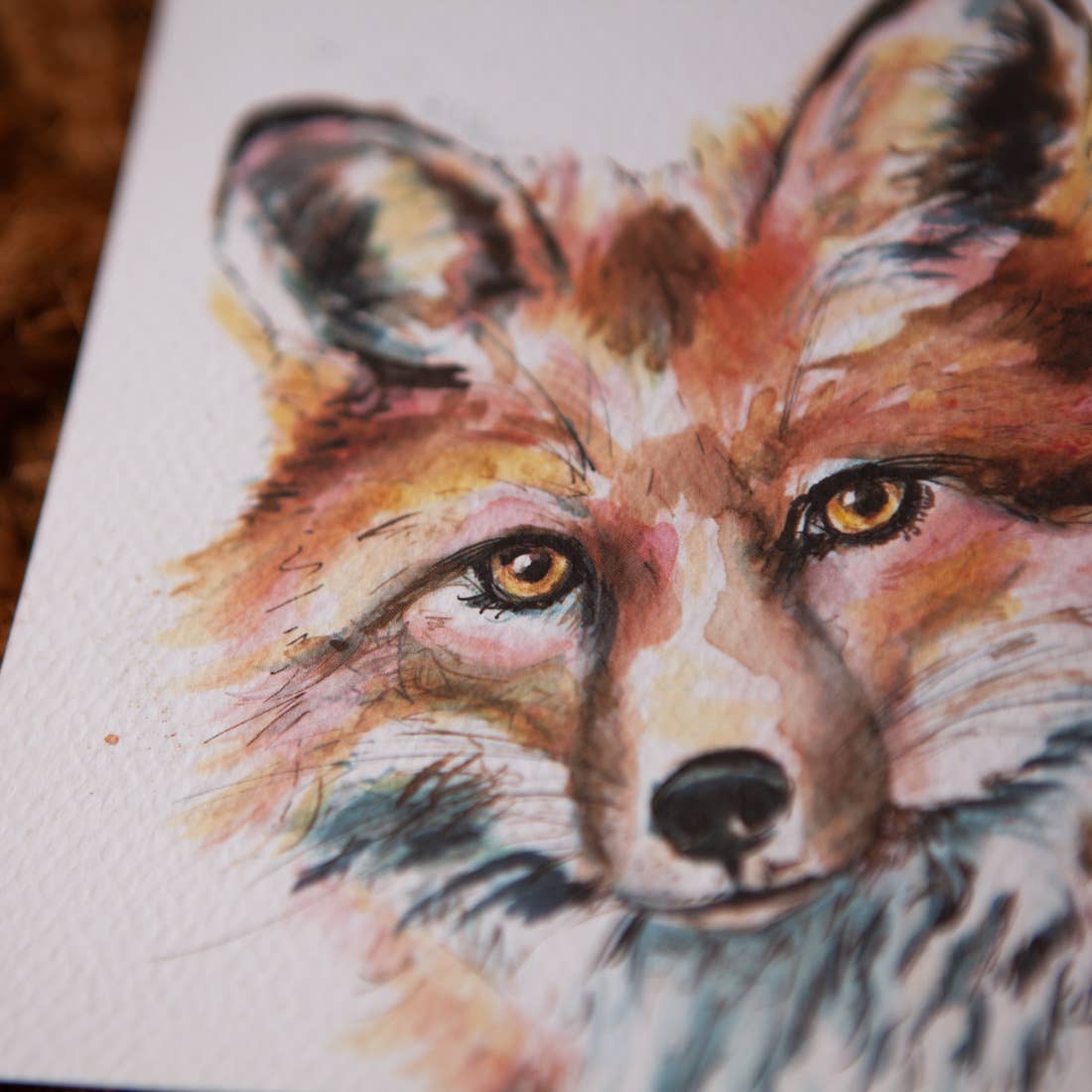 Kate Moby - Wholesale Postcard - Inky Fox Luxury Textured Postcards4