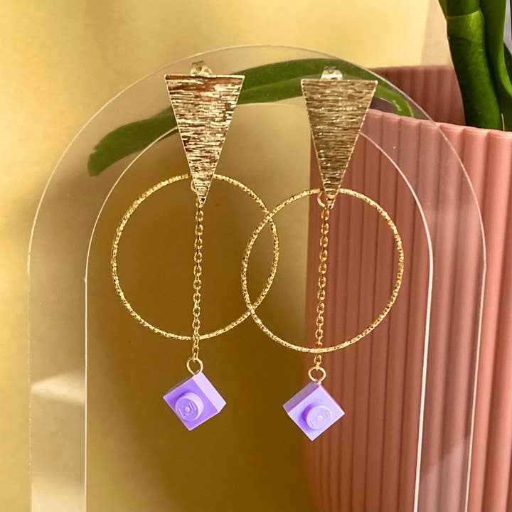 Brique d'Oreille - Vente Boucles d'oreilles pendantes - Boucles d'oreilles ethniques dorées - Les Voyageuses17