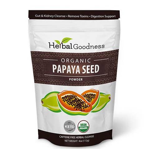 Herbal Goodness - Wholesale Protein/superfood powder - Papaya Seed Powder - Organic 4oz - Detox, Kidney & Digestion - Herbal Goodness0