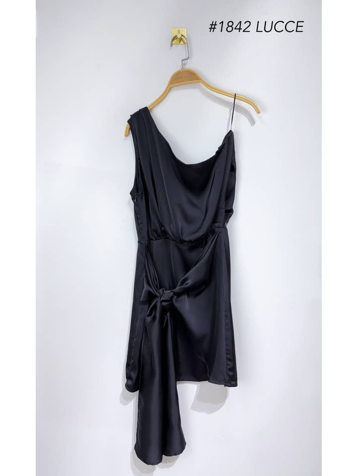 LUCCE - Wholesale Dress - Maternity - Asymmetrical satin dress - 18425