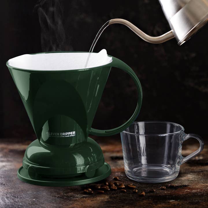 Sable Brew - Wholesale Pour Over & Dripper - Clever Coffee Dripper and Filters, Large 18 oz (Dark Green)5