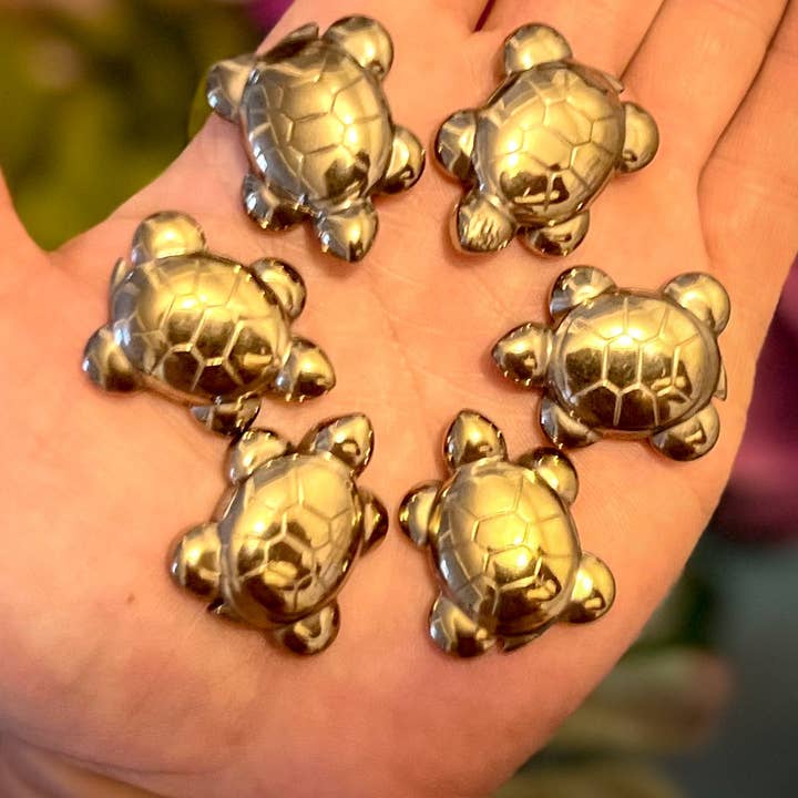 Mandala Gems - Wholesale Spiritual Stone/Crystal - Pyrite Turtles, Stone Animals, Crystal Turtle Decor
