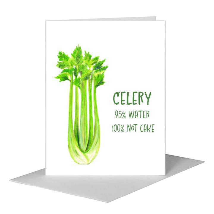 Printed Canvas - Wholesale Everyday Greeting Card - Celery, Greeting Card (8479C)