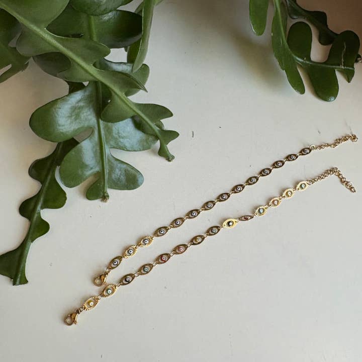 Oval Evil Eye Bracelet for wholesale by Sunstone Jewels