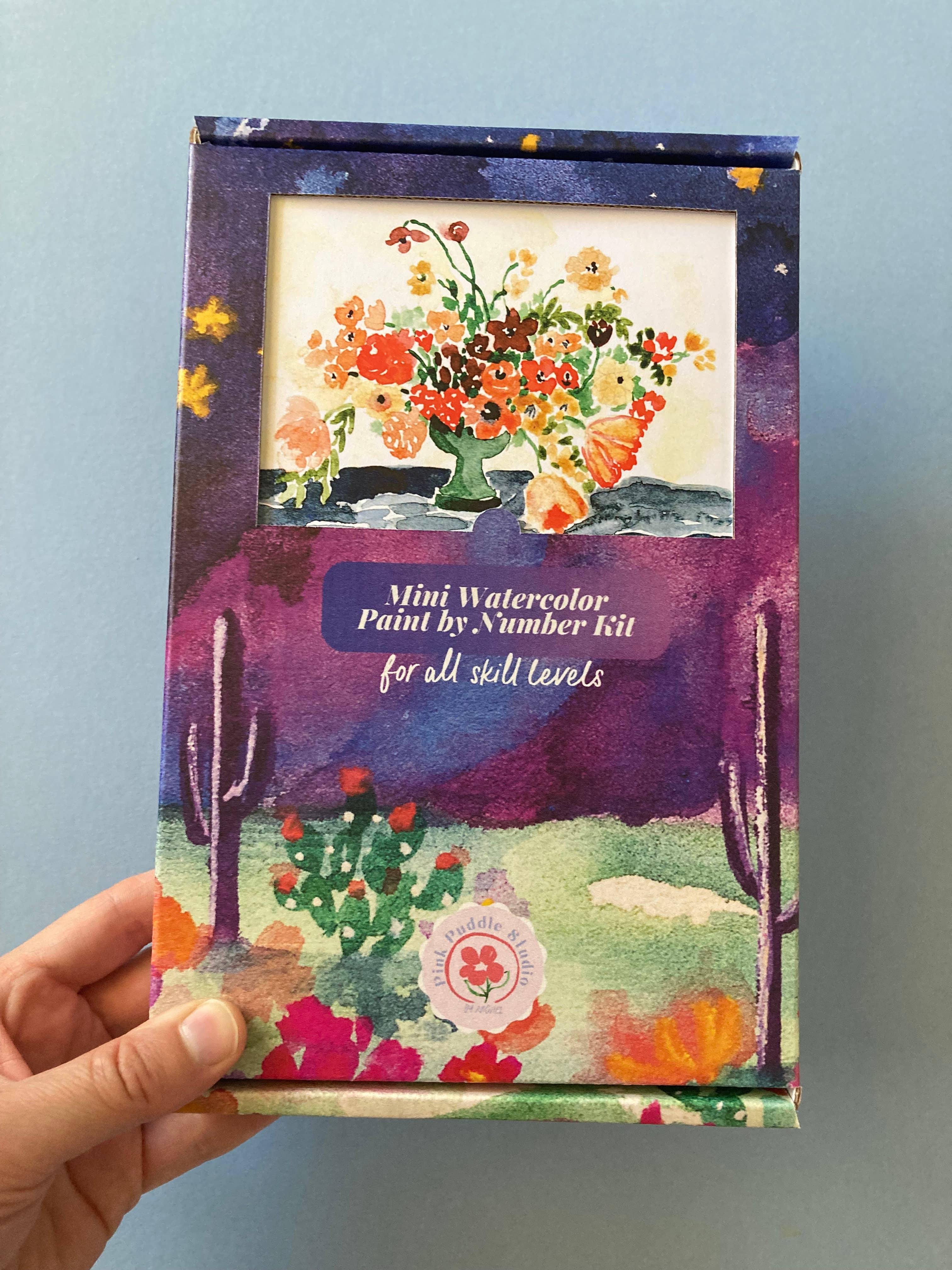 Pink Puddle Studio - Wholesale DIY Craft Kit - Dutch Flower Still Life Paint by Number DIY Watercolor Kit6