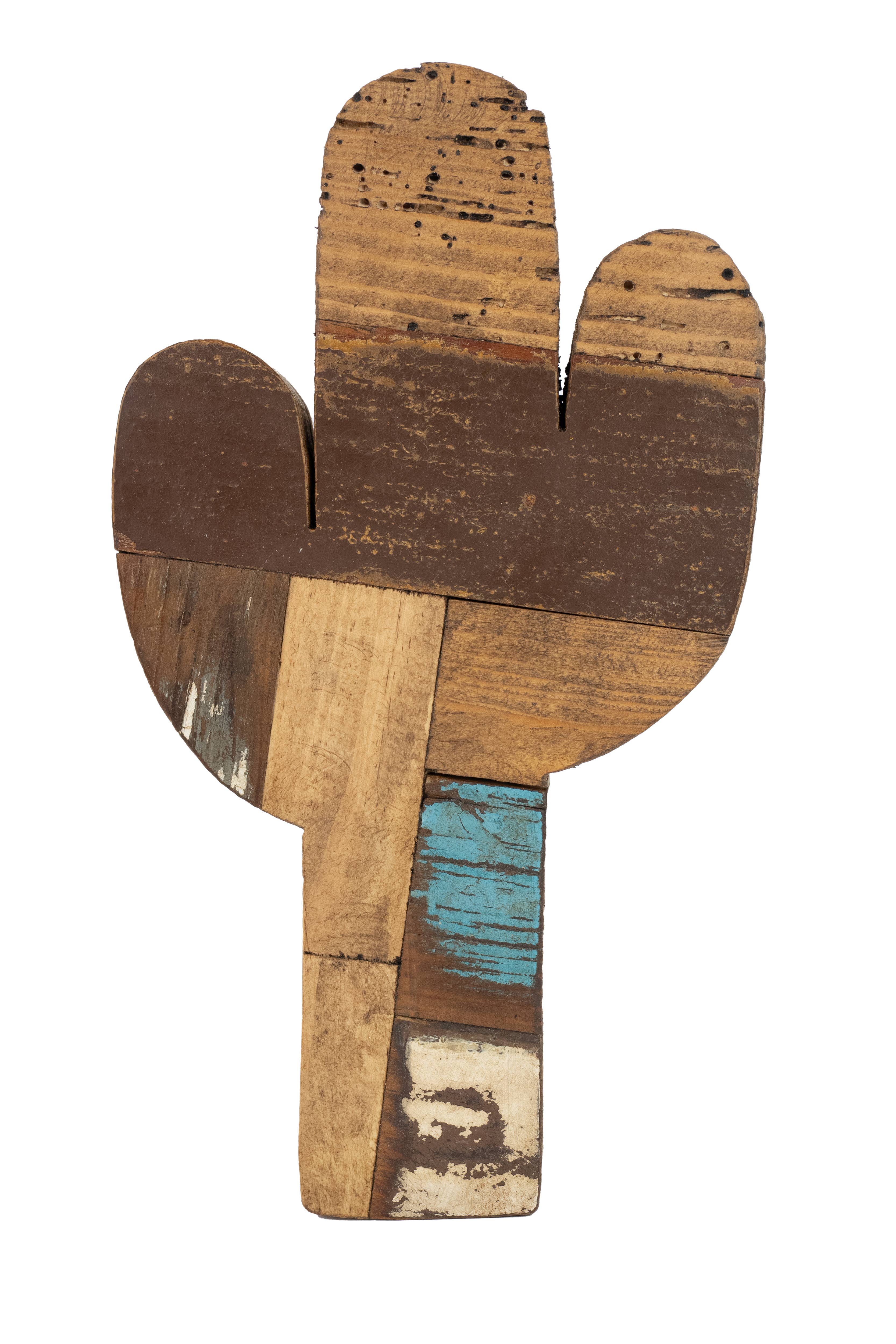 My Amigos Imports - Vente Décoration murale - Décoration murale en bois recyclé avec cactus, désert, sahuaro, 6 x 10 cactus3