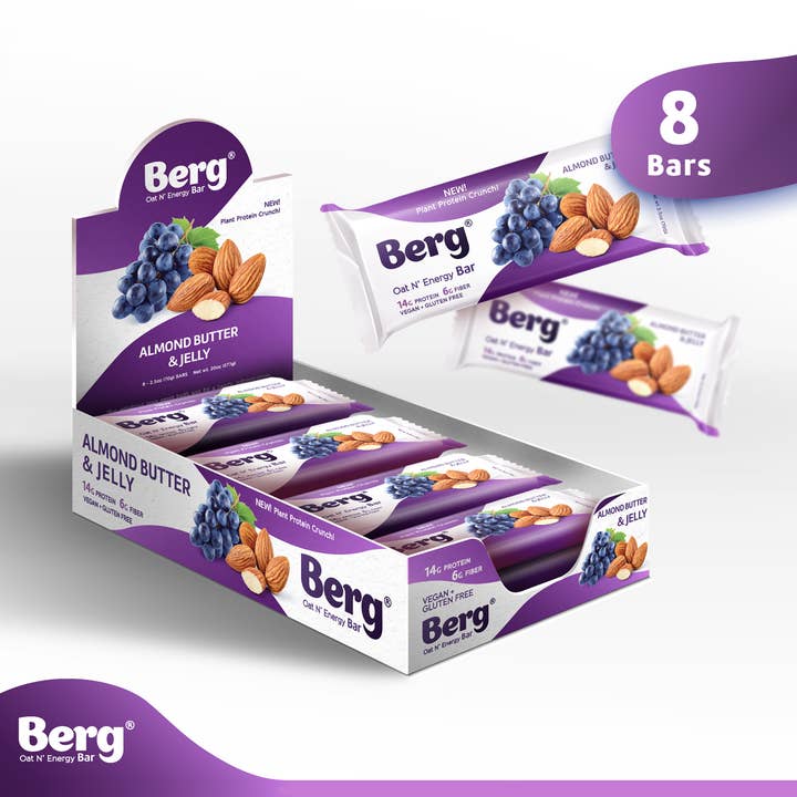Berg Bites – wholesale Snack bar – 2.5oz Almond Butter and Jelly Energy Bar4