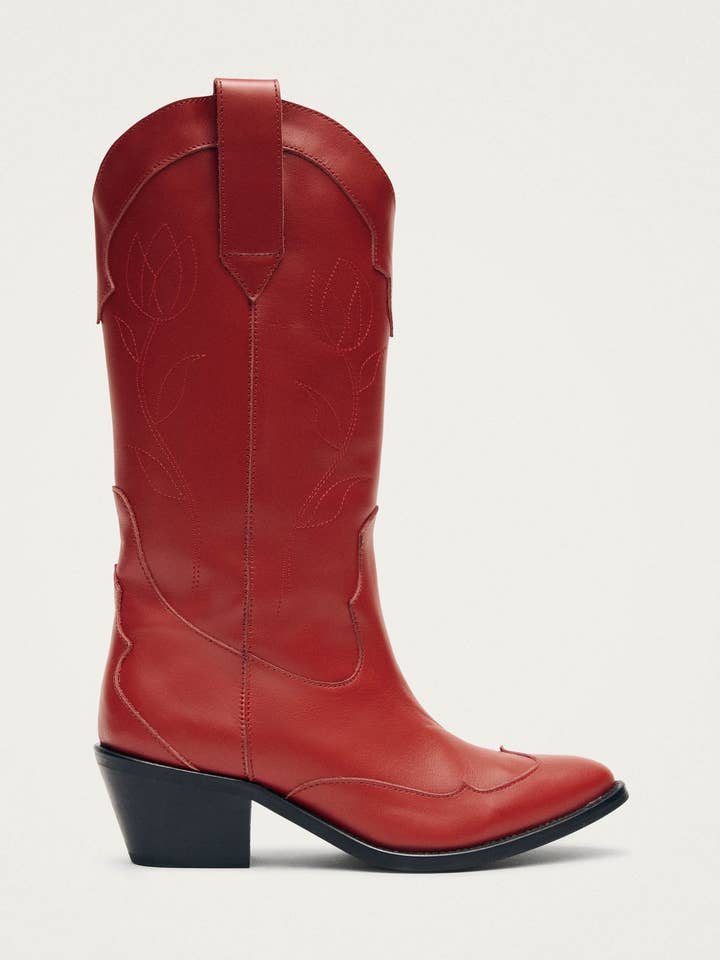 Liberty röda läderstövlar för wholesale av ALOHAS