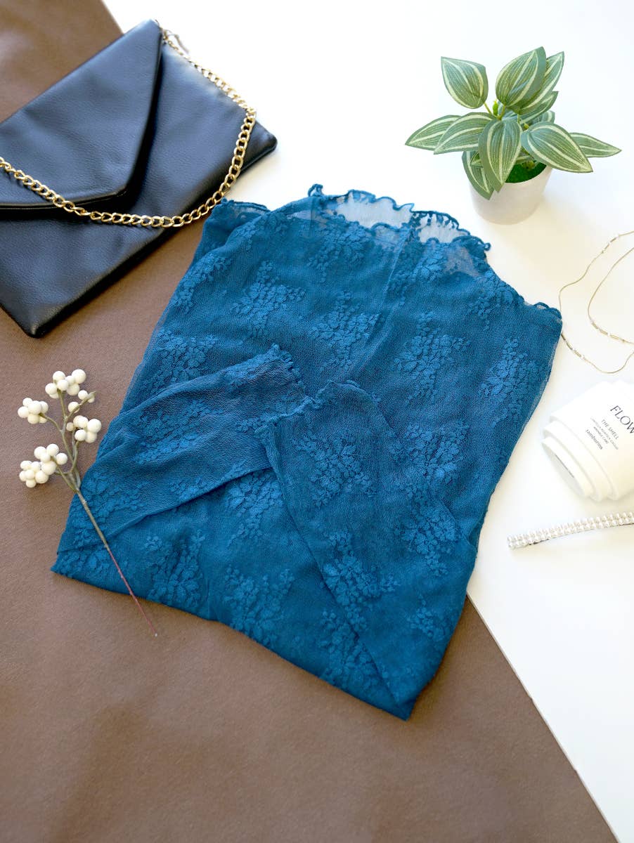 42POPS - Wholesale Knit Top - Women's - ',,._ Sheer Lace Layering Blouse Top15