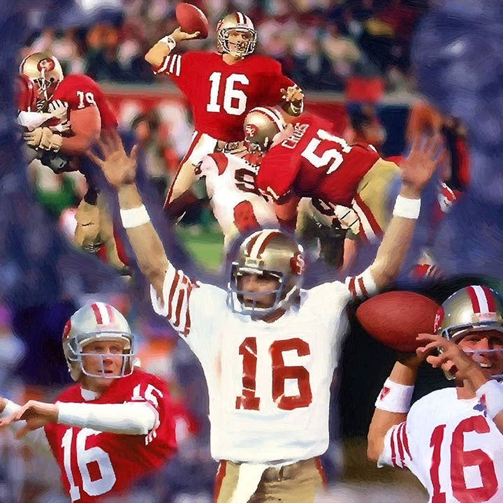 Set of 6 San Francisco 49ers Painting Art Poster 16 x 20 for wholesale by BMS BIZ