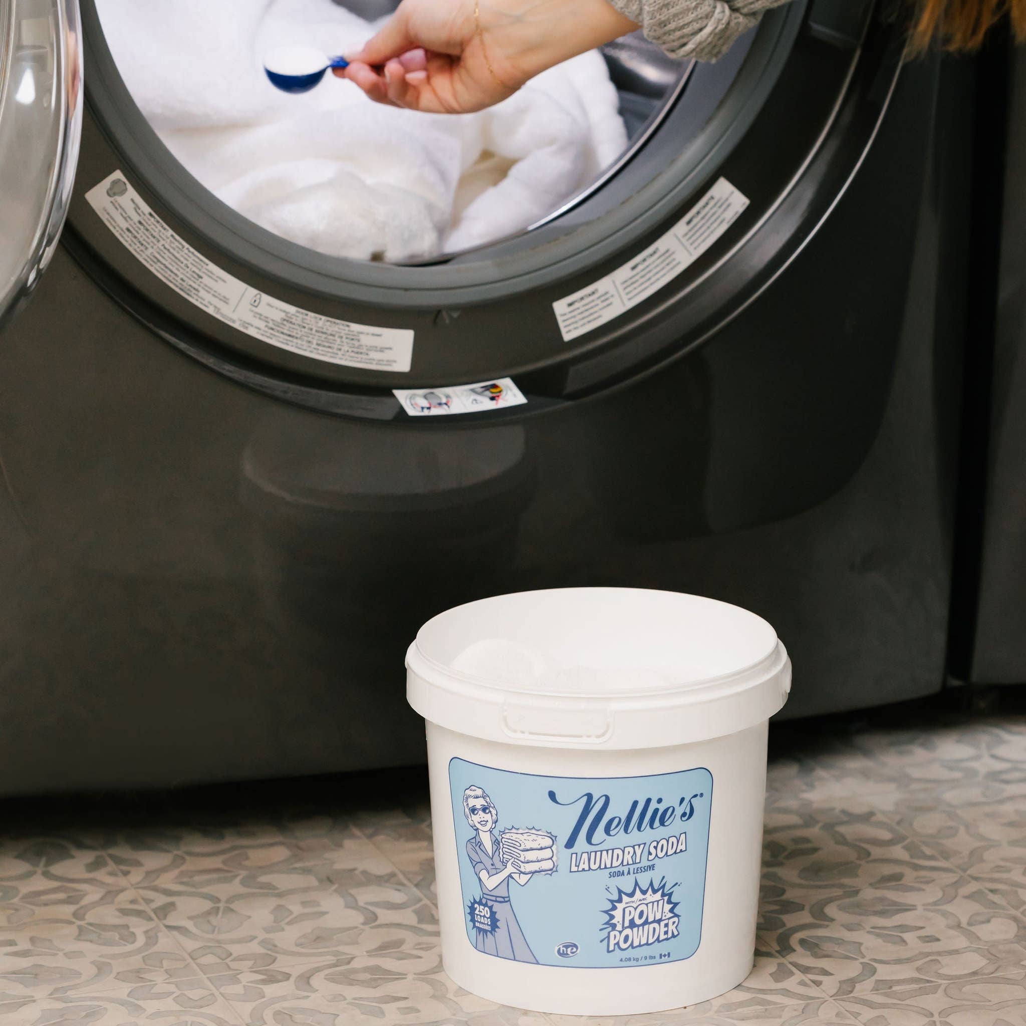 Nellie's Clean - Wholesale Laundry Detergent Powder/Pods - Laundry Soda with POW Powder 250 Load (Added Enzymes)3