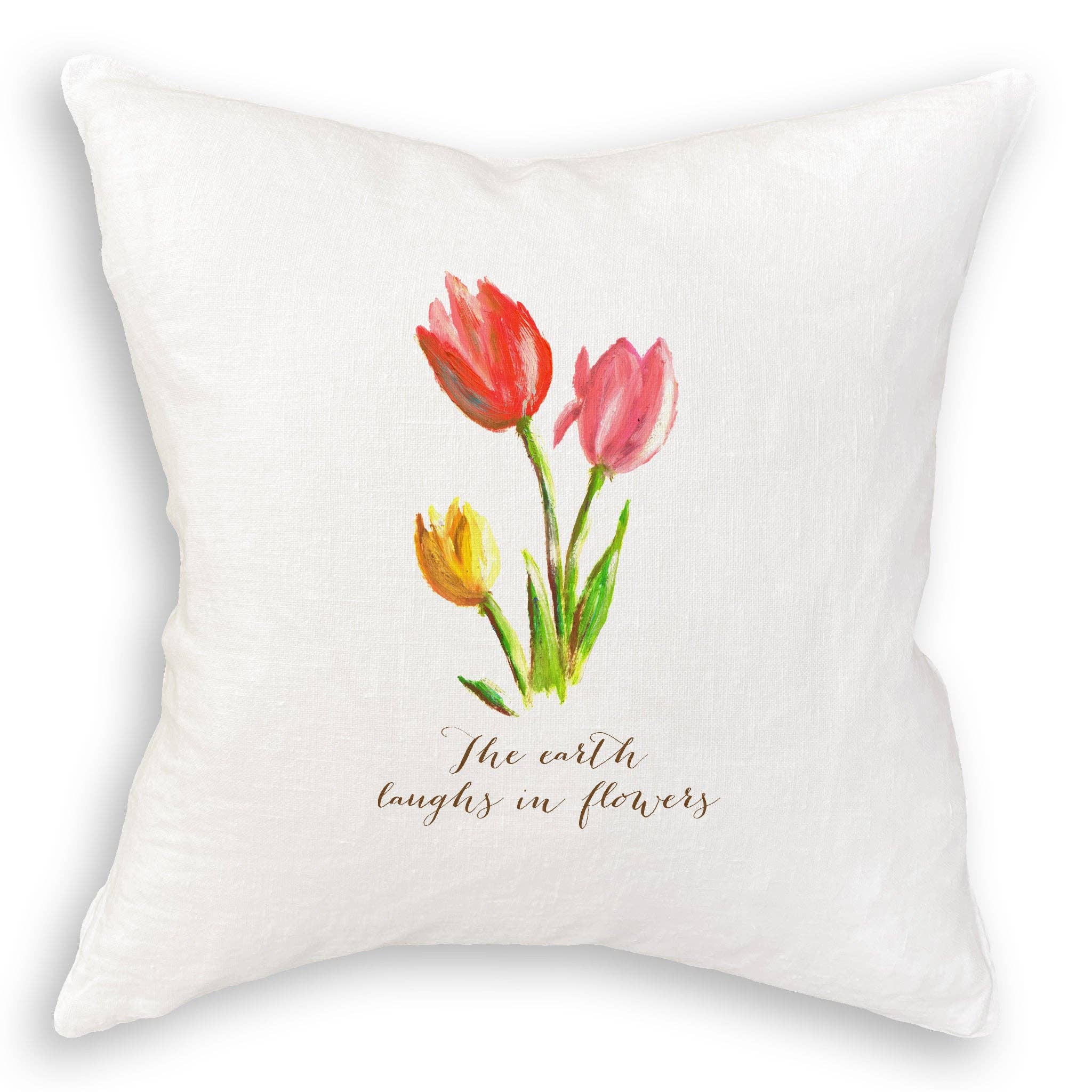 French Graffiti – wholesale Tea towel – Three Tulips with Quote11
