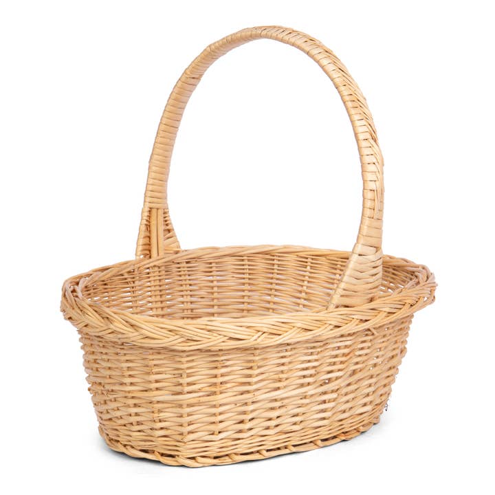 Oval White Willow with Over Handle for wholesale by Willow Group