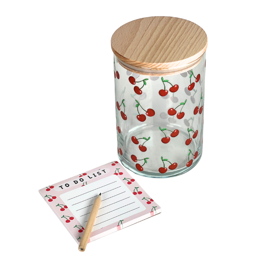 Wunderle GmbH - Wholesale Jar - Storage jar with wooden lid cherries2
