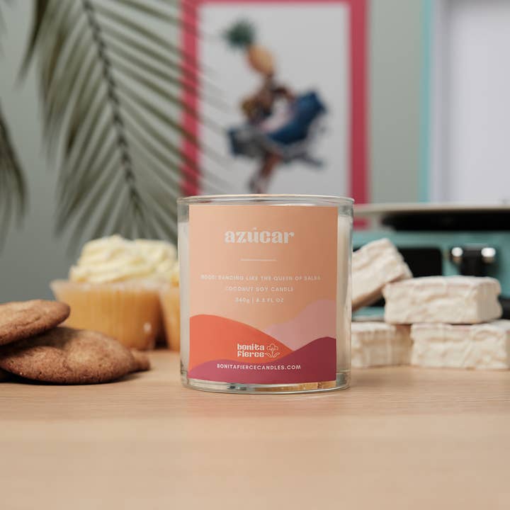 Bonita Fierce Candles - Wholesale Jar/Filled Candle - Azúcar Candle | Cinnamon, Sugar, Vanilla Candle1