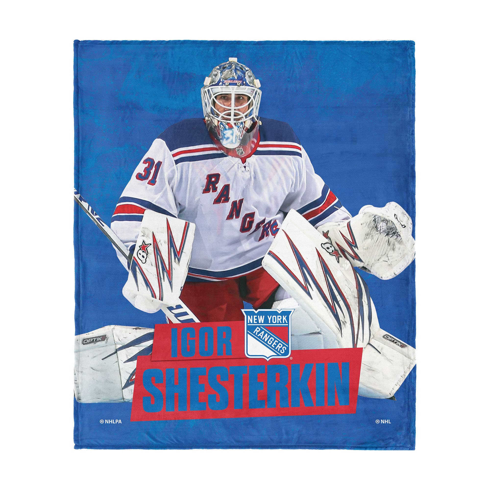 The Northwest Group - Wholesale Throw Blanket - NHL Ny Rangers  Igor Shesterkin  - Silk Touch Throw0