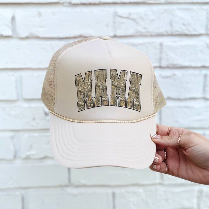 Camo Trucker Hat for wholesale by Hey Jude Graphic Tees