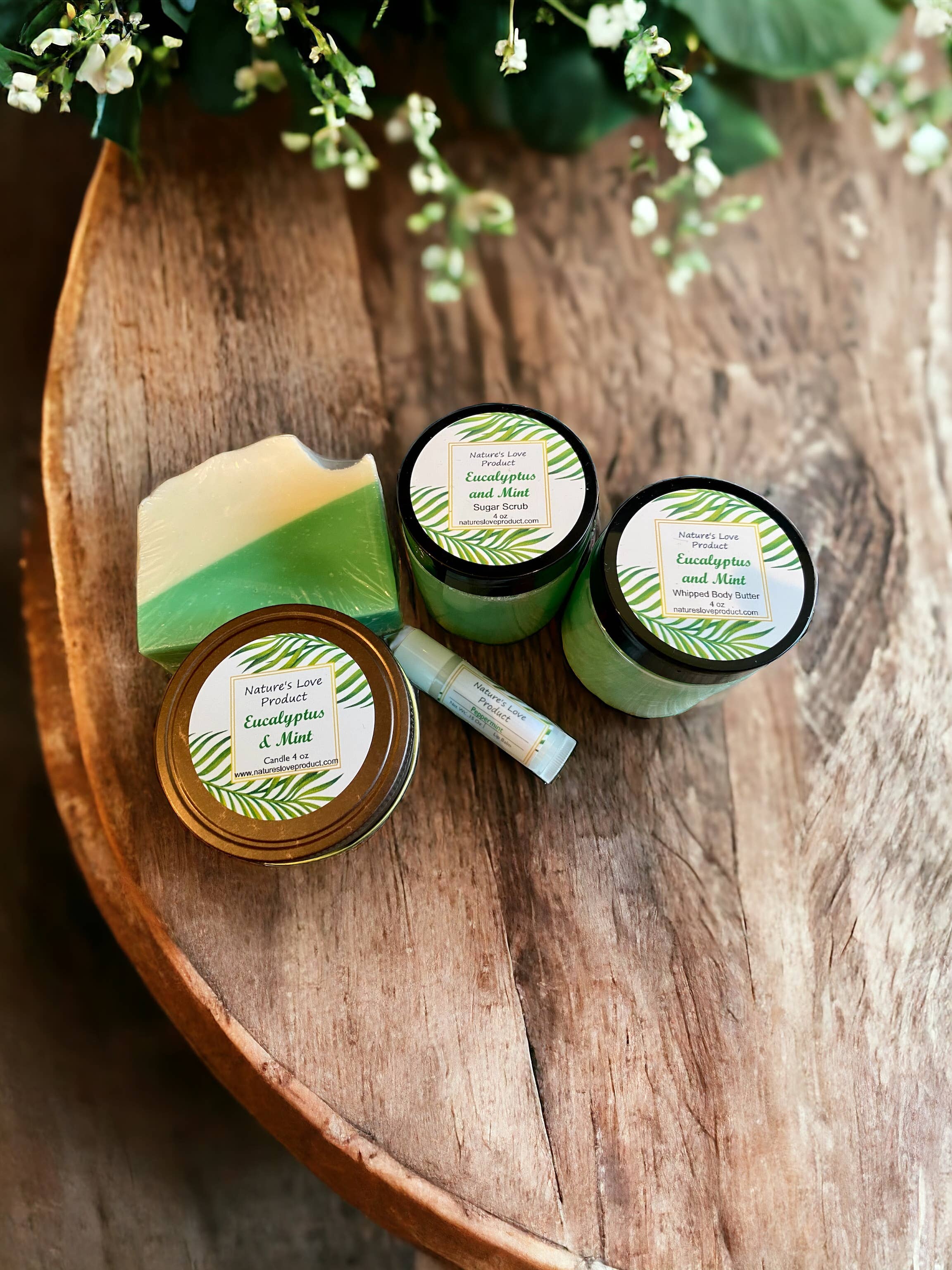 Nature's Love Product - Wholesale Bath & Body Set - Eucalyptus and Mint Spa Gift Set1