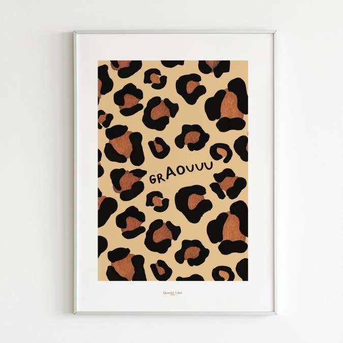 30x40 cm plakat Graou Free Zone for engroshandel hos Quartier Libre Papier