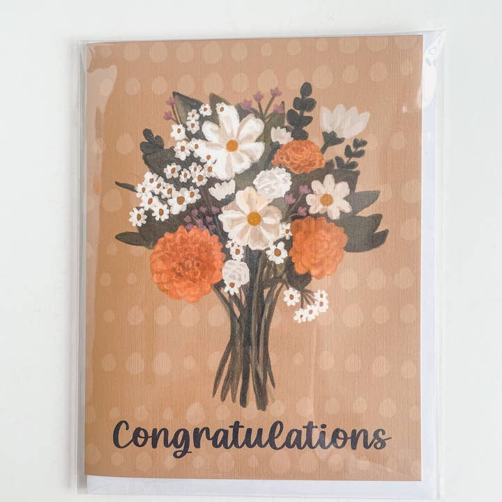 Congratulations Card - A2 - Blank Inside for wholesale by Dumblebunny Crafts