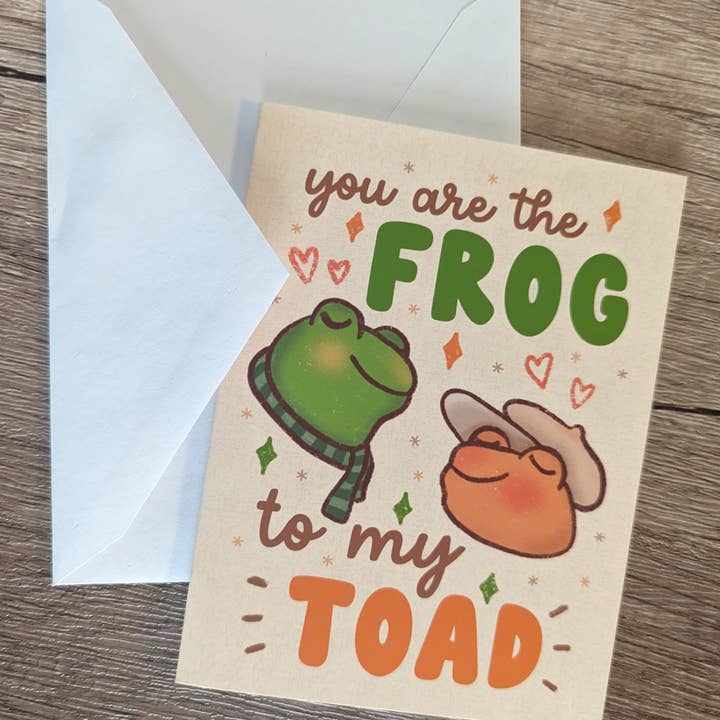 The Sadsquatch - Wholesale Love Card - The Frog To My Toad - Cute Romantic Greeting Card