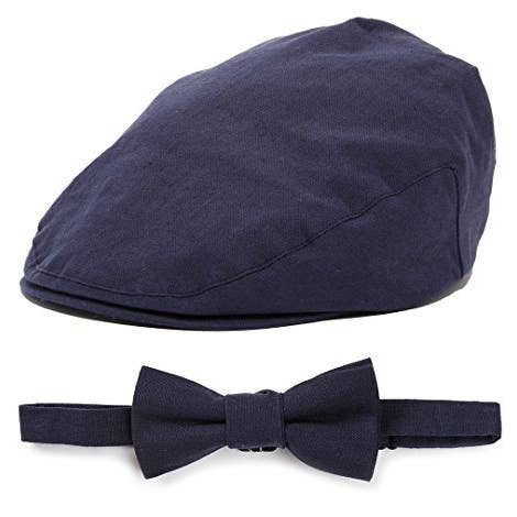 Navy Driver Cap and Bow Tie Set for wholesale by Born To Love