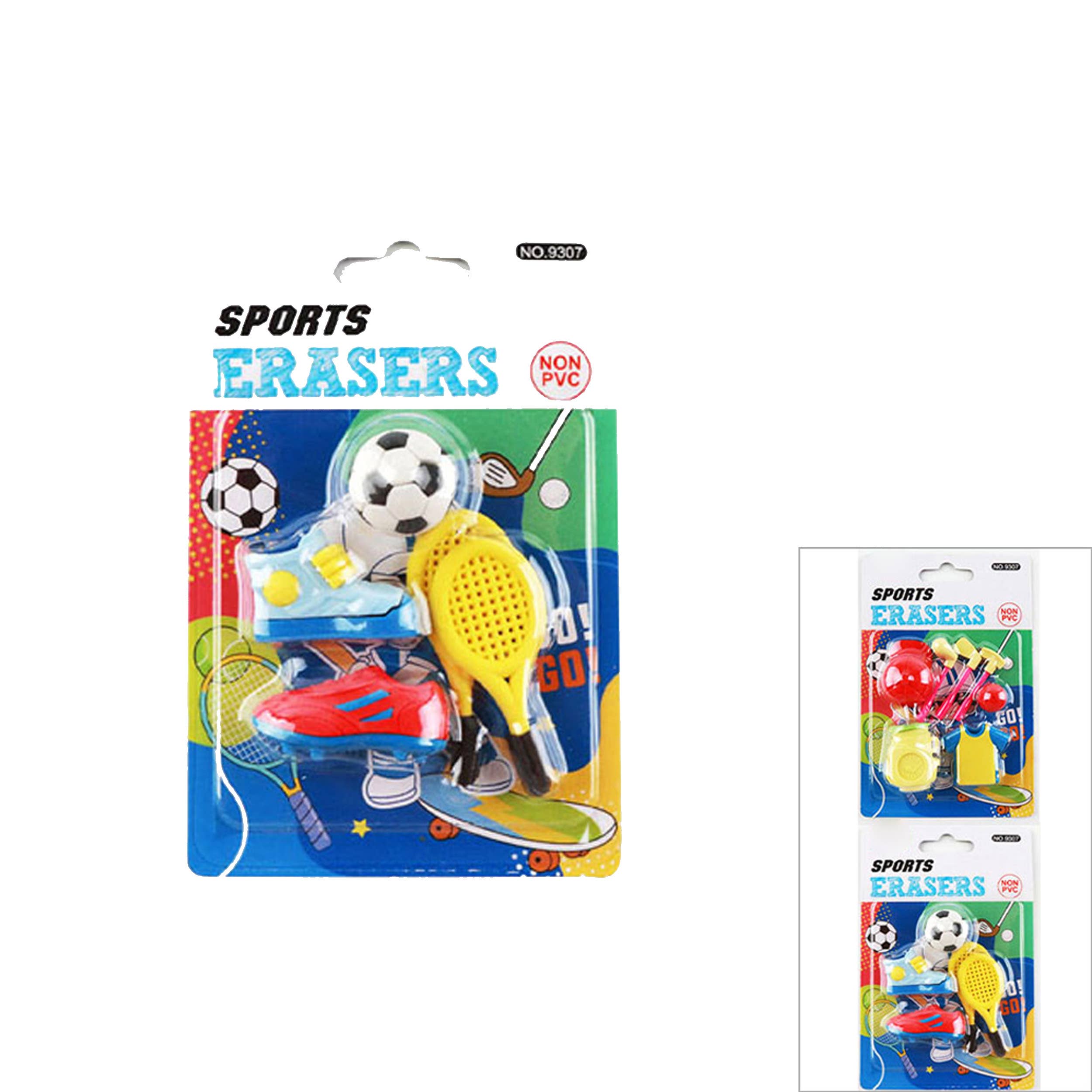 Pagdee Kids Juniors – wholesale Eraser – Child – Holiday Décor Sports Themed Soccer Golf 3D Mini Erasers