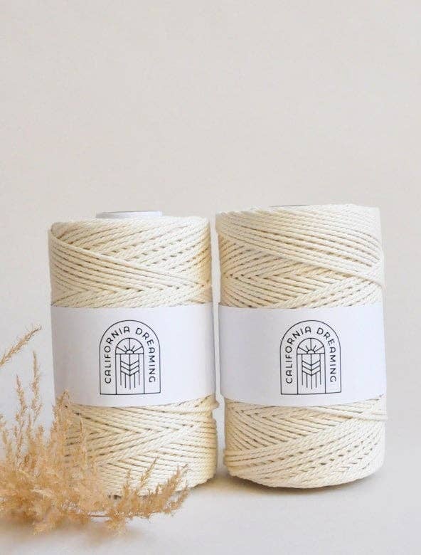 California Dreaming Macrame - Vente Fils à tricoter - Corde en coton recyclé torsadé de 2 mm | 130 m | plusieurs couleurs0