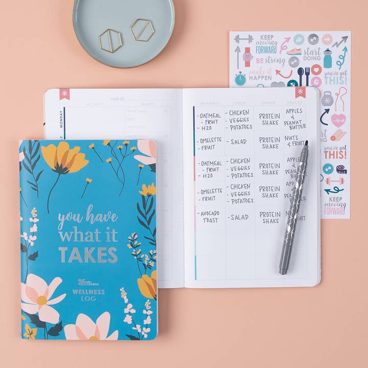 Erin Condren Design - Wholesale Planner - Wellness Log PetitePlanner - Wild Flower2