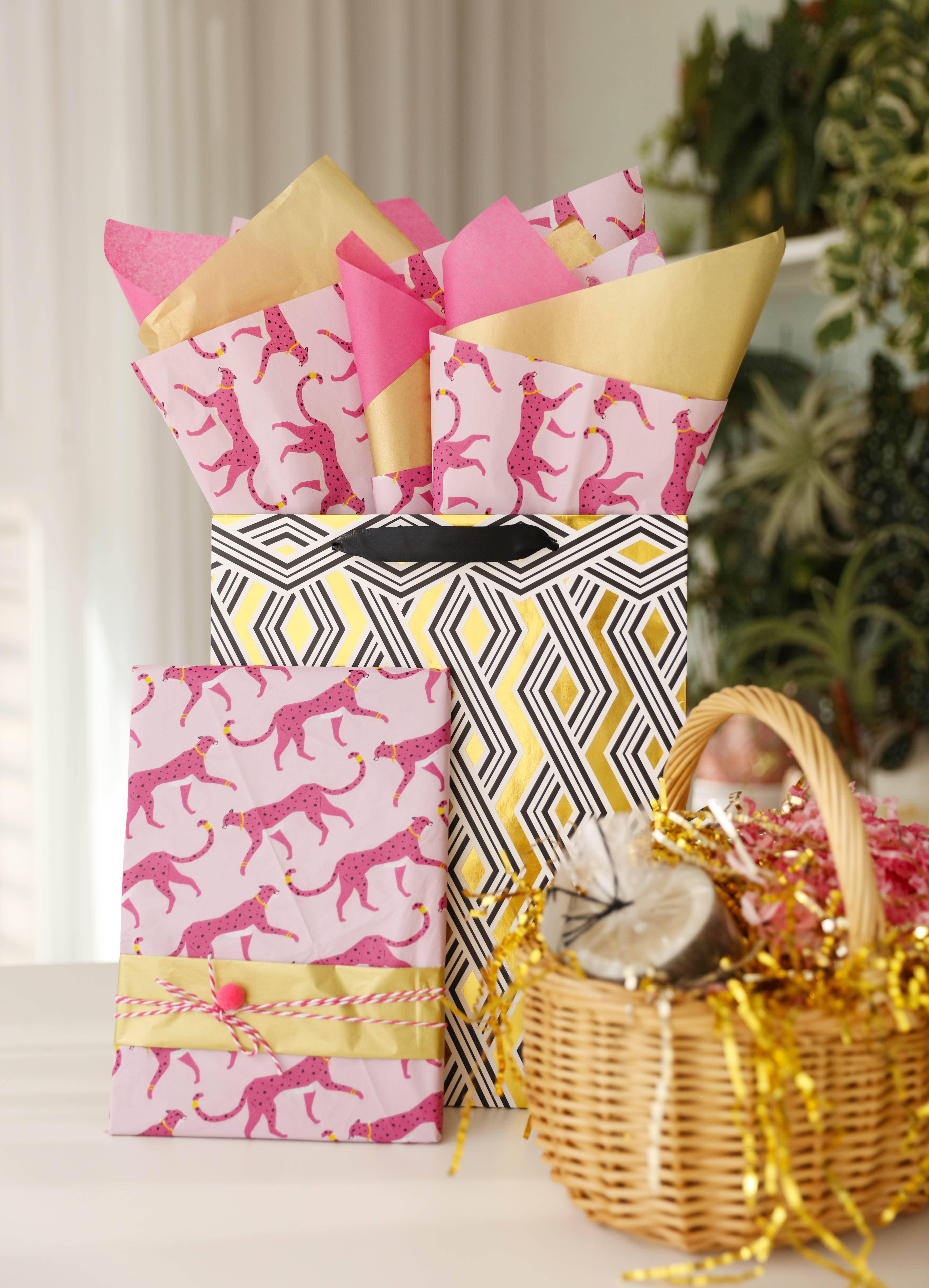 BllalaLab - Wholesale Tissue Paper - Cheetah Leopard  Floral Pattern Gift Wrapping Tissue Paper4