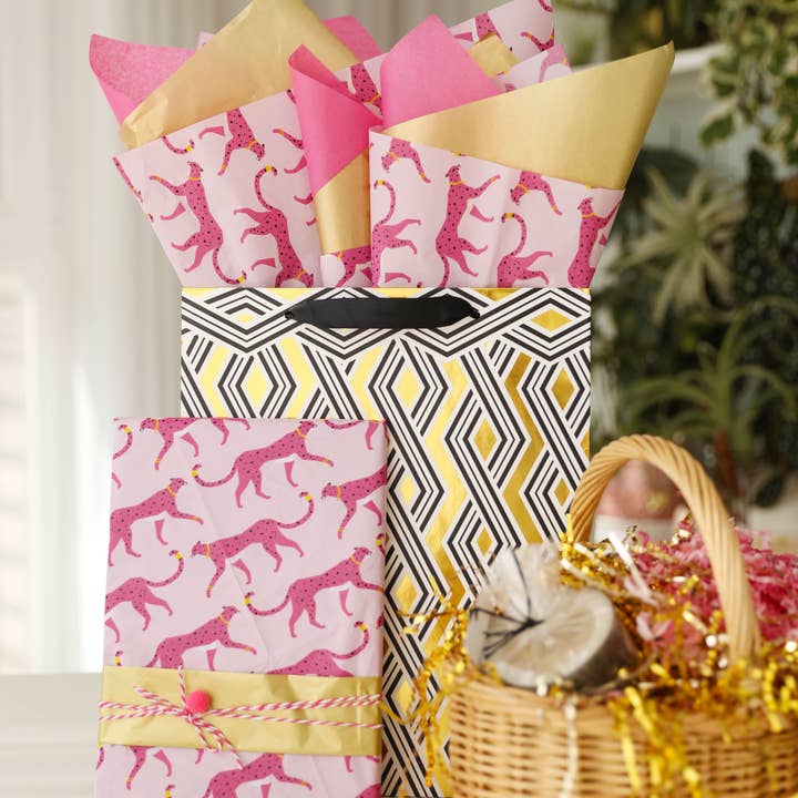 BllalaLab - Wholesale Tissue Paper - Cheetah Leopard Floral Pattern Gift Wrapping Tissue Paper4