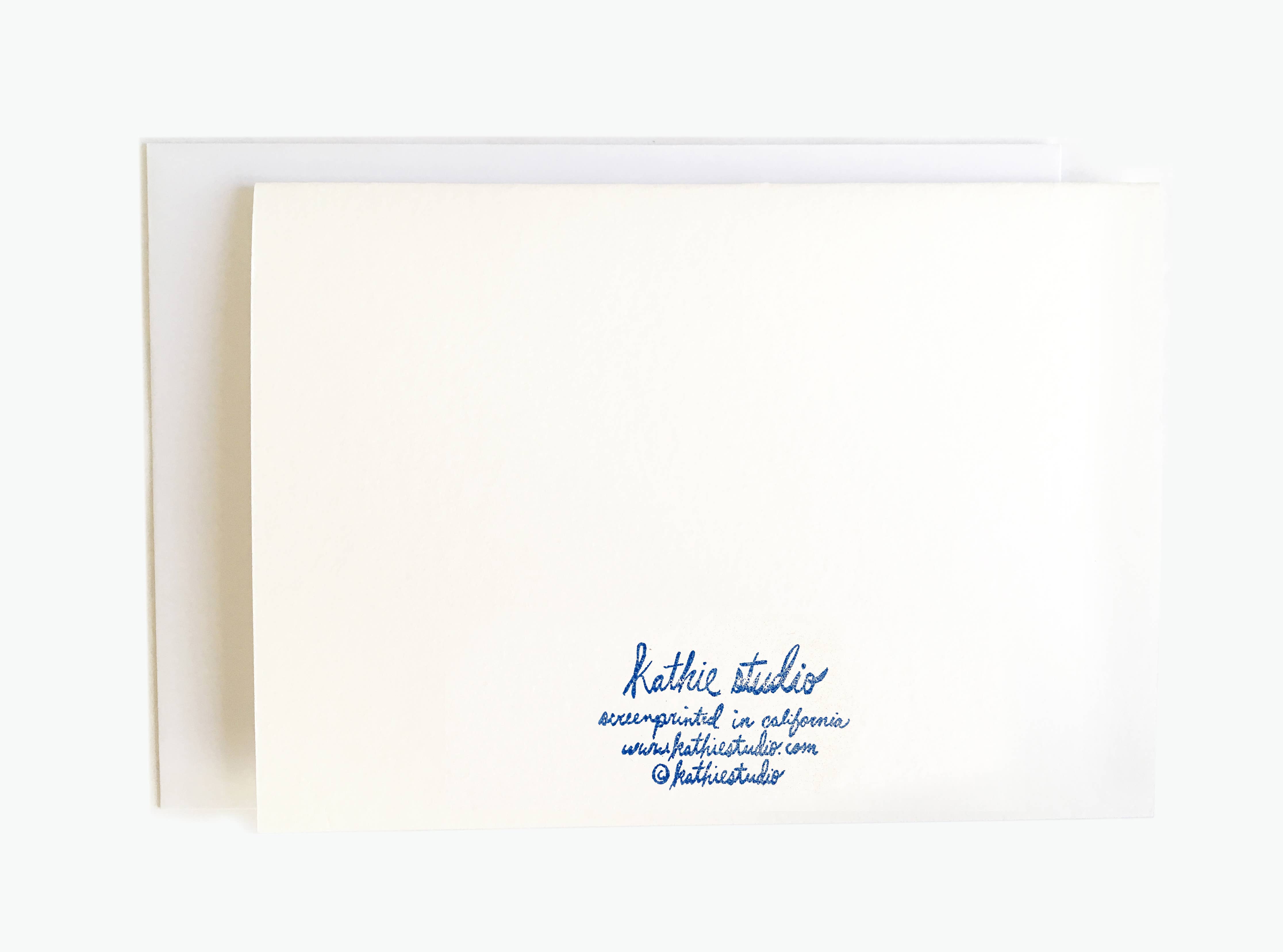 Kathie Studio - Vendita all'ingrosso Biglietti di auguri generici - Biglietto di auguri vuoto stampato a blocchi con cervo con fulvo4