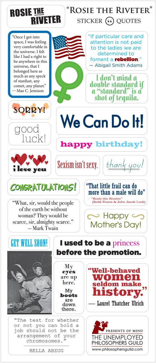 Unemployed Philosophers Guild - Wholesale Everyday Greeting Card - Rosie the Riveter Card2