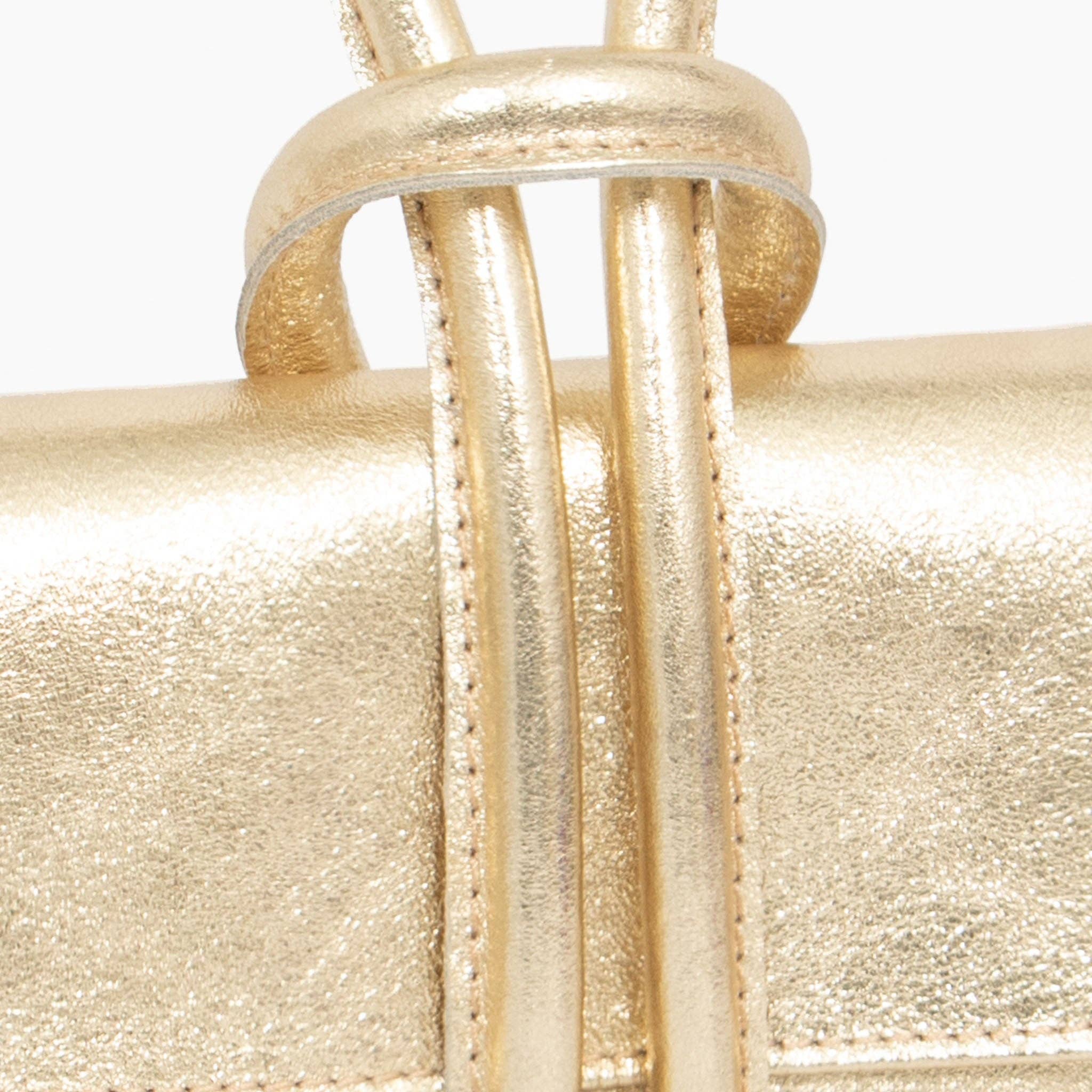 Sarta Pelle - Wholesale Clutch Bag - Women's - Trixie Italian Leather Wristlet Clutch Bag - Gold, Metallic3